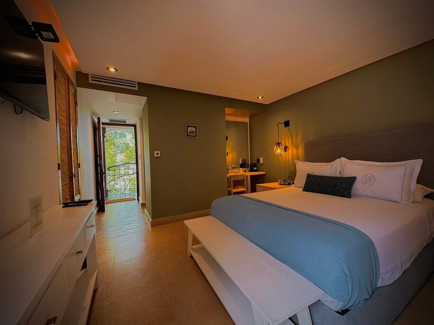 Talavera luxury queen boutique suite with colonial-inspired finishes