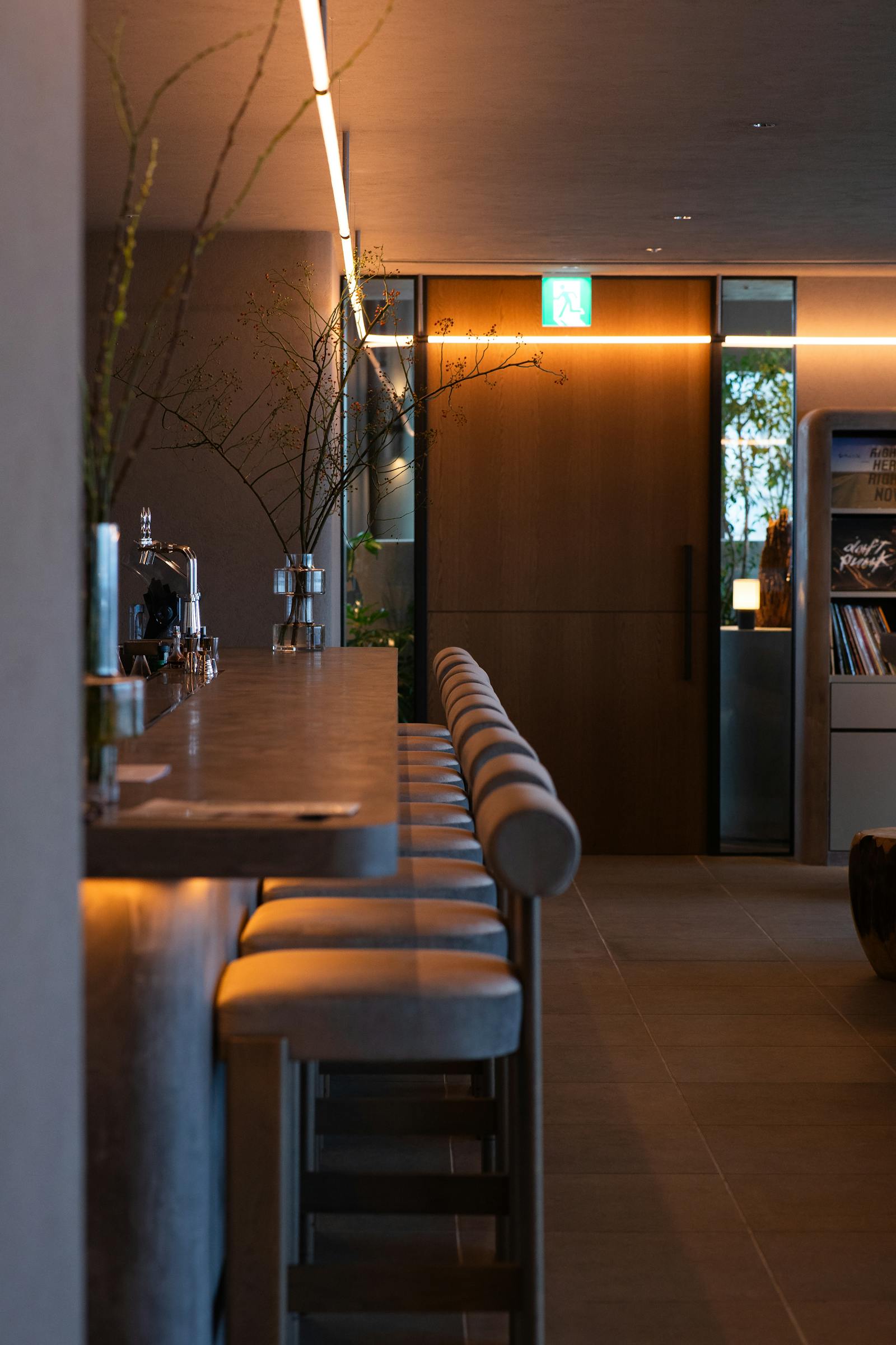 The Casa Laja bar, a warm, low-lit lounge with full service